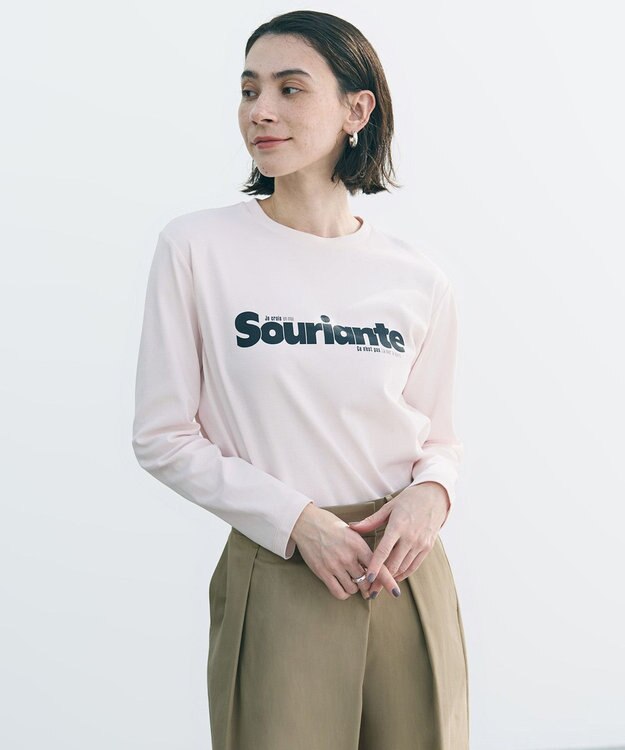 UNFILO コットンスムース グラフィックＴ ピンク