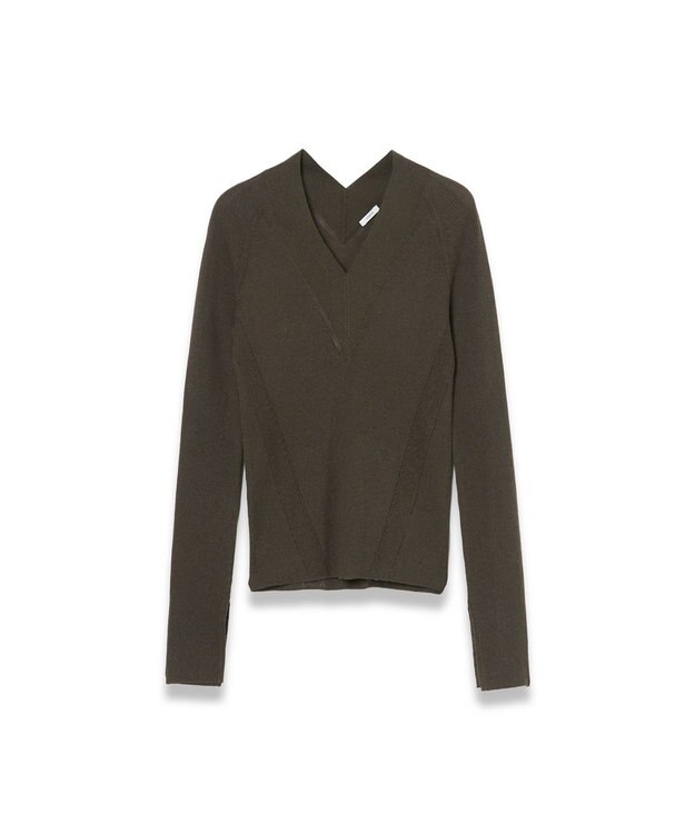 JOSEPH シアークレープ　ロングスリーブニット Palm Leaf