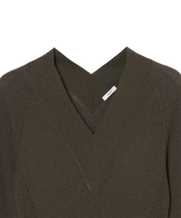 JOSEPH シアークレープ　ロングスリーブニット Palm Leaf