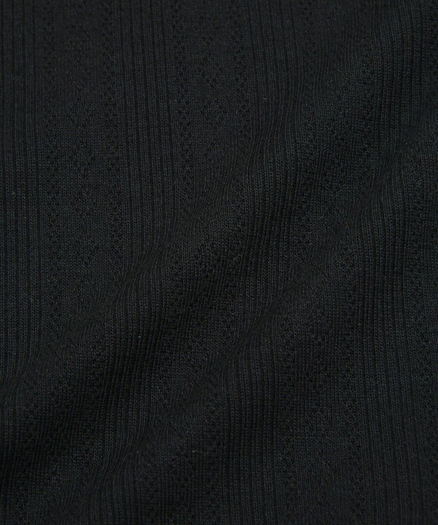 earth music&ecology ダブルストラップパターンメッシュキャミソール Black