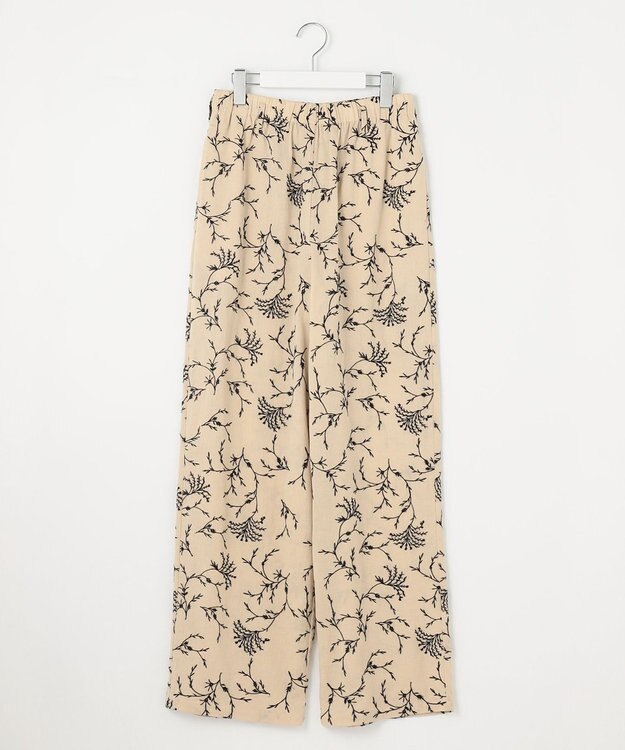 23区 【Indian Factory】フラワーエンブロイダリー ワイドパンツ ベージュ系