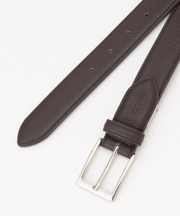 J.PRESS MEN 【定番】シボレザー ベルト ダークブラウン系