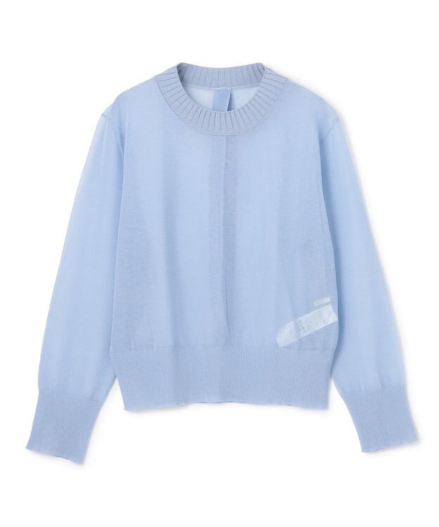 BEIGE， PYRRHOT / シアーコンビ バックスリットプルオーバー Sax