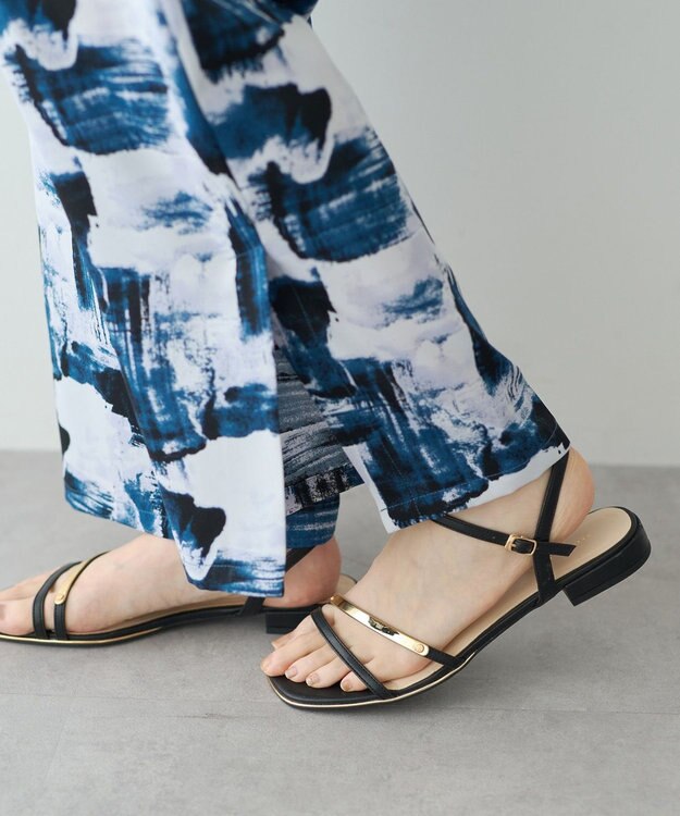 YECCA VECCA アブストラクト柄ワイドパンツ Blue