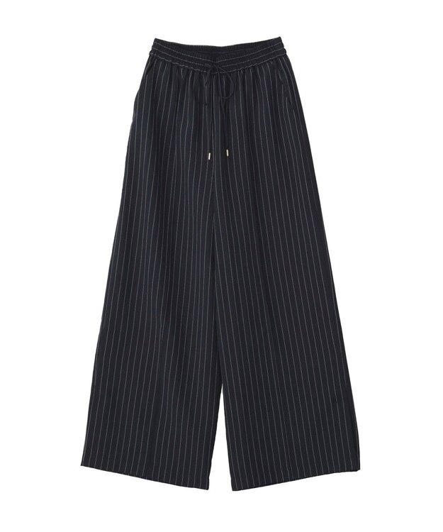 YECCA VECCA 【UVカット】サラサライージーワイドパンツ Stripe