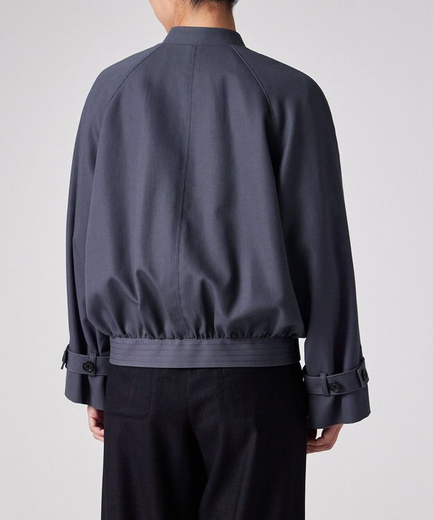 Paul Smith  ウールライク ドレープ ワイドブルゾン グレイッシュブルー