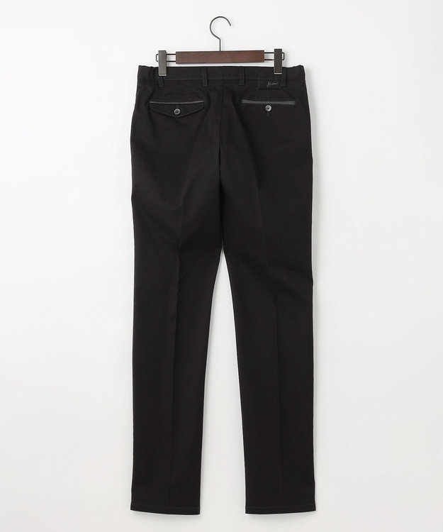 JOSEPH ABBOUD 【ウエストも伸びる！オーガニックコットン使用・25AW】トリコチンストレッチ パンツ ブラック系