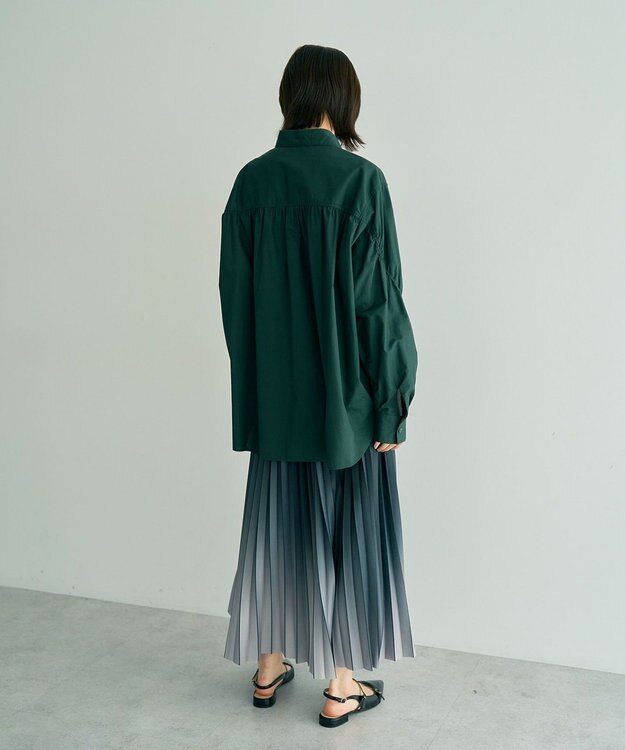 YECCA VECCA ドロストデザインギャザーシャツ Camel