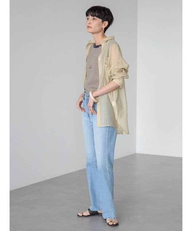 AMERICAN HOLIC シアーＣＯＯＬポケット付きルーズシャツ Light Beige