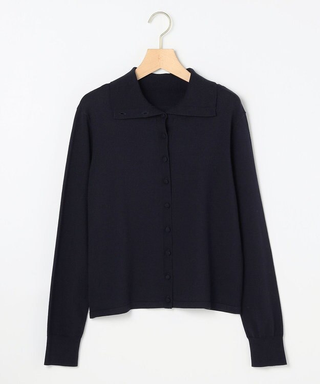 組曲 L 【前後着用可 / 加藤ローサさん着用】スムースストレッチタートル ニット ネイビー系