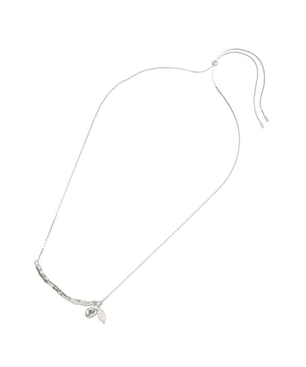 earth music&ecology スマイリースライドネックレス Silver