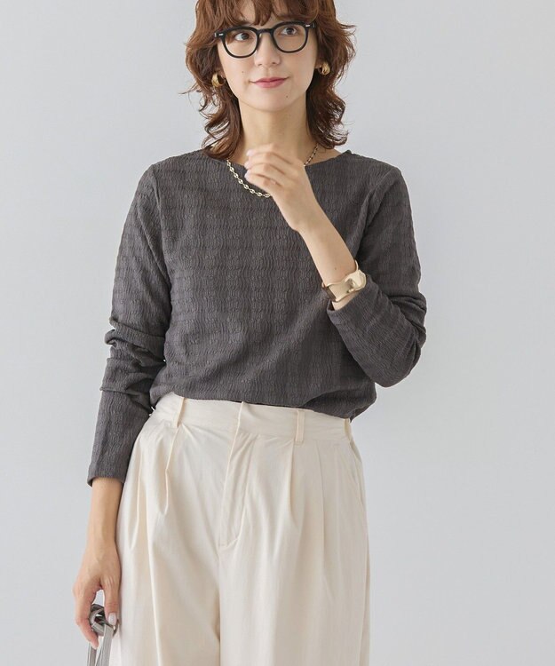 AMERICAN HOLIC ジャガードカットプルオーバー Charcoal Gray