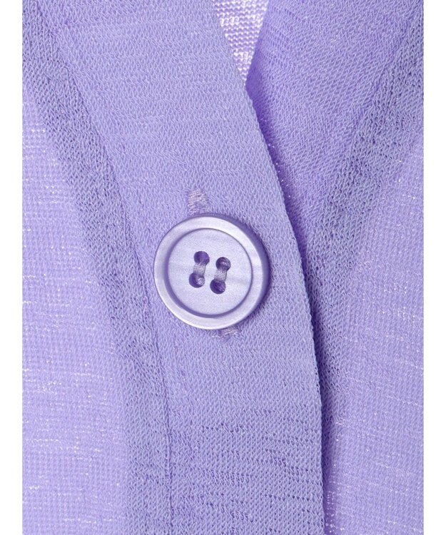 Green Parks Ｖネックシアーカットカーディガン Purple