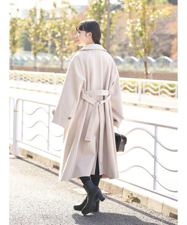earth music&ecology ２ｗａｙカラーロングコート Beige