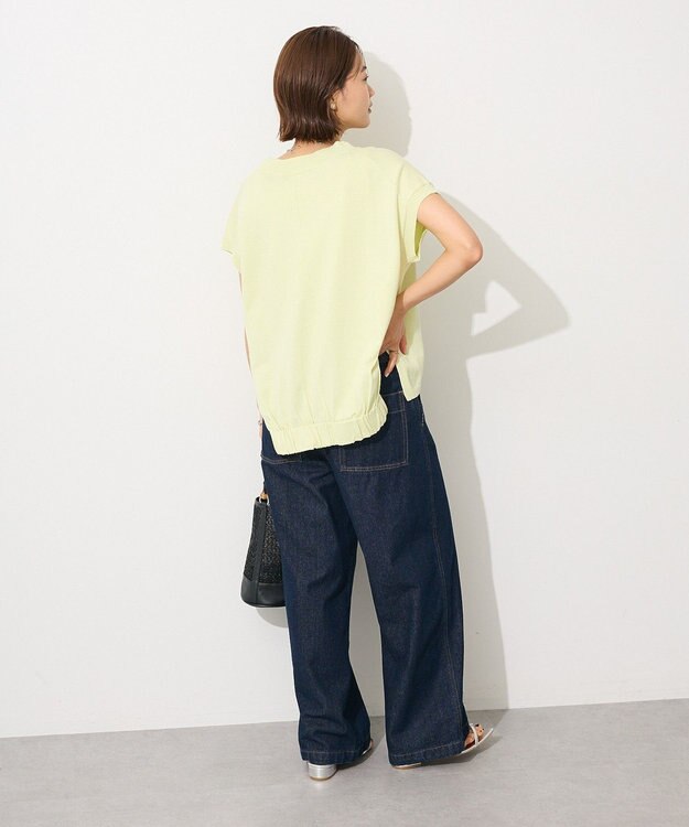 CRAFT STANDARD BOUTIQUE バックギャザーＶネックニットベスト Light Yellow