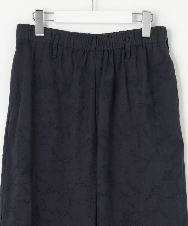 23区 【Indian Factory】フラワーエンブロイダリー ワイドパンツ ネイビー系