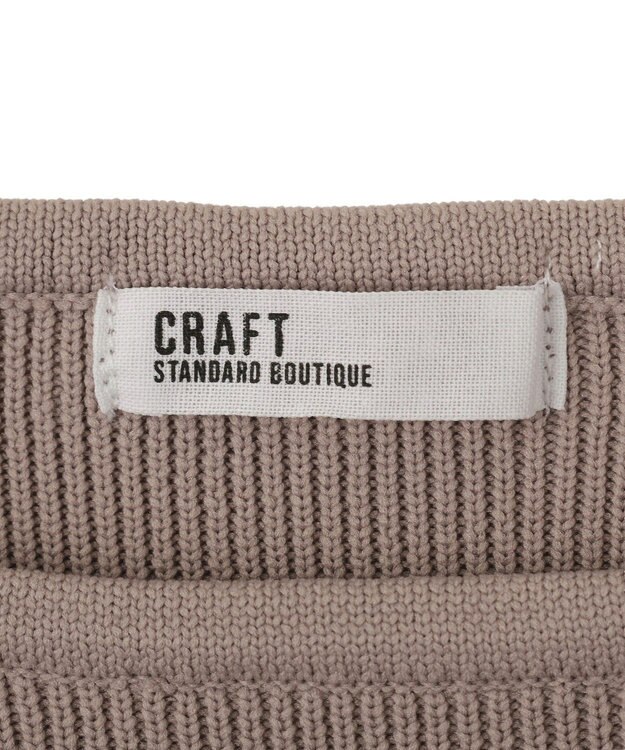CRAFT STANDARD BOUTIQUE ＜セレモニー／ハレの日＞スポンディッシュニットワンピース Light Gray
