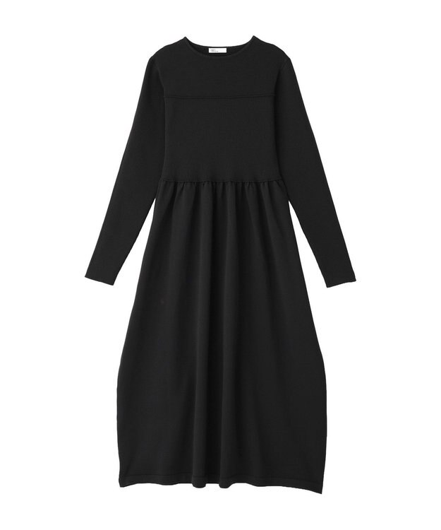 CRAFT STANDARD BOUTIQUE ＜セレモニー／ハレの日＞スポンディッシュニットワンピース Charcoal Gray
