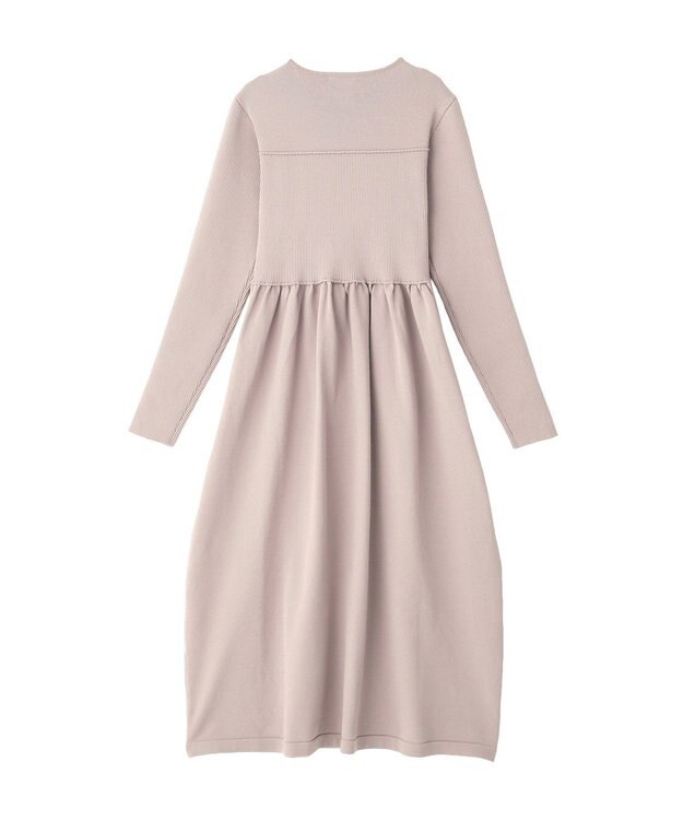 CRAFT STANDARD BOUTIQUE ＜セレモニー／ハレの日＞スポンディッシュニットワンピース Light Gray