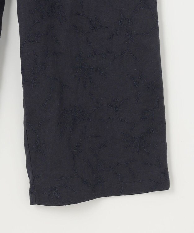 23区 【Indian Factory】フラワーエンブロイダリー ワイドパンツ ネイビー系