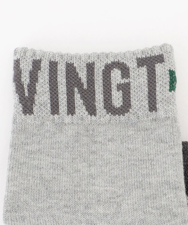 23区GOLF 【MEN】ロゴ ショートソックス ライトグレー系