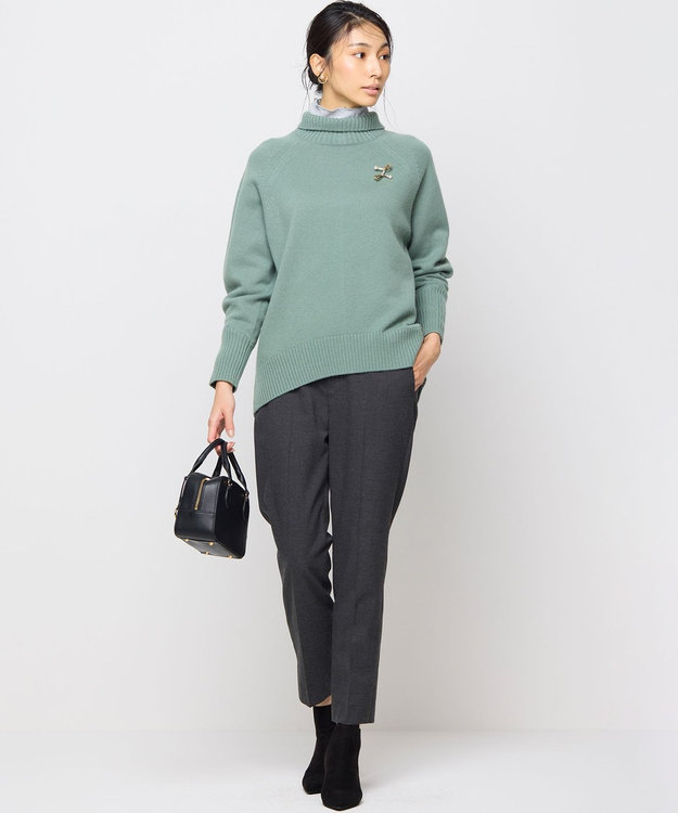 組曲 【WEB限定カラーあり】ウールライクストレッチ イージーパンツ チャコールグレー系