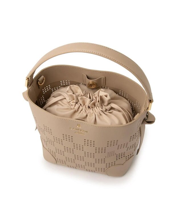 LANVIN en Bleu ペルフォレ 2wayバッグ ベージュ