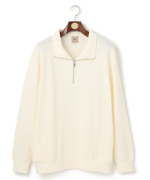 J.PRESS MEN 【J.PRESS PREMIUM JERSEY】ハーフジップ トレーナー ホワイト系