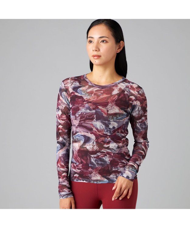 Chacott Chacott BALANCE EnergyWave メッシュTシャツ アンティックローズプリント