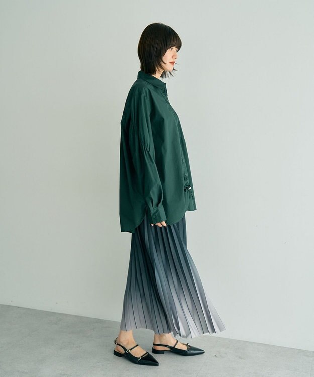 YECCA VECCA ドロストデザインギャザーシャツ Camel