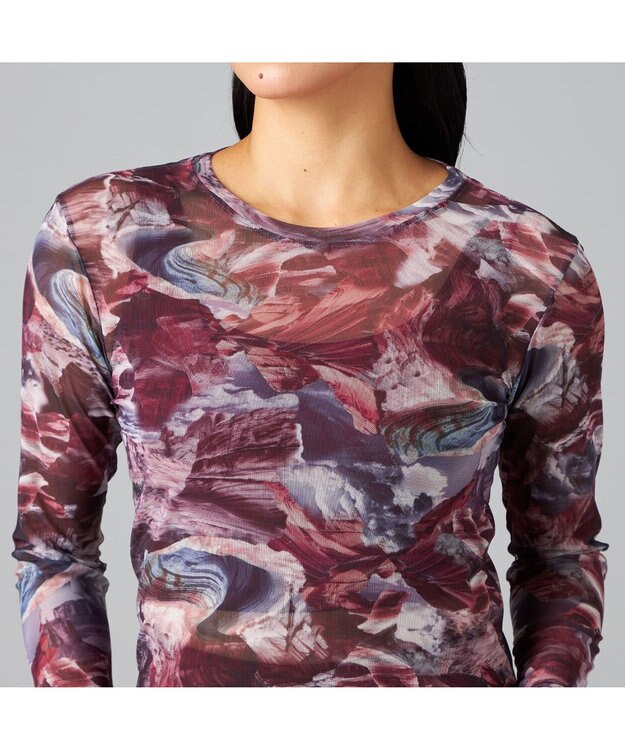 Chacott Chacott BALANCE EnergyWave メッシュTシャツ アンティックローズプリント