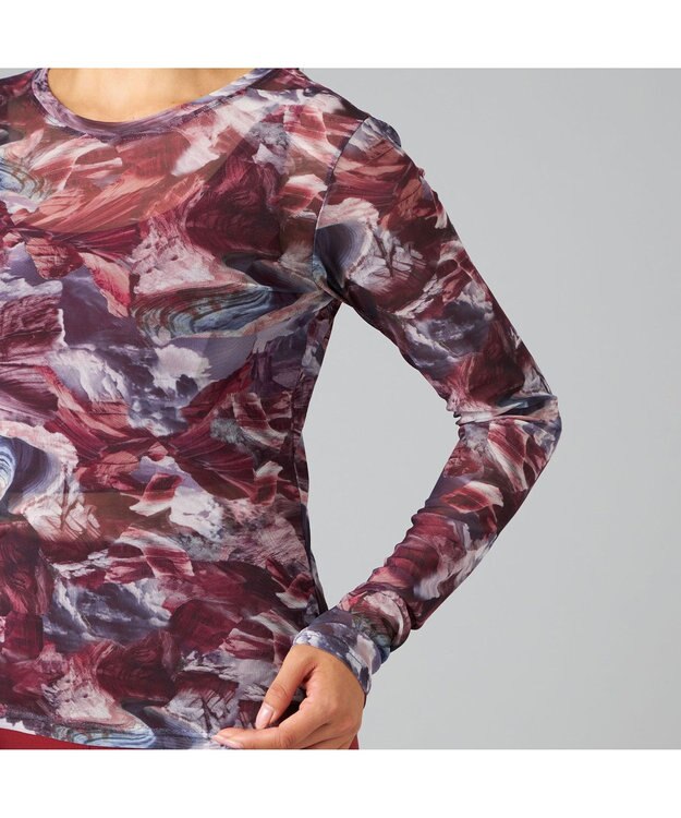 Chacott Chacott BALANCE EnergyWave メッシュTシャツ アンティックローズプリント