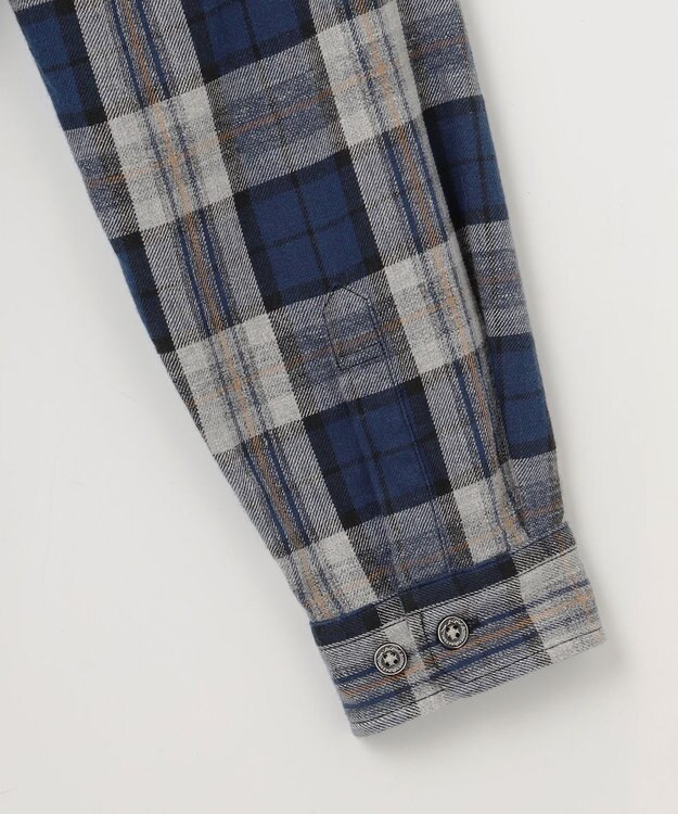 JOSEPH ABBOUD MOUNTAIN 【サスティナブル】オーガニックラフィーチェック シャツ ネイビー系4