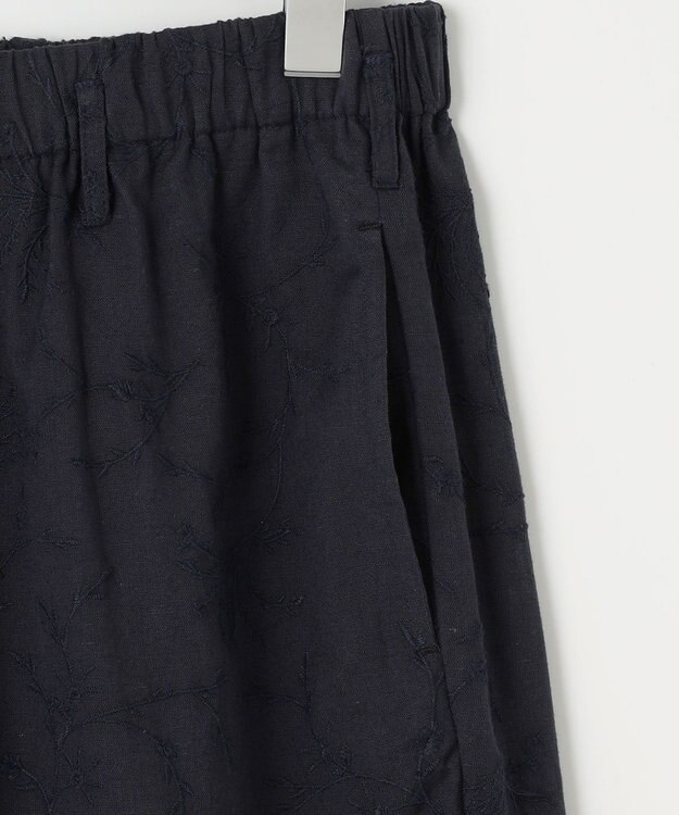23区 【Indian Factory】フラワーエンブロイダリー ワイドパンツ ネイビー系