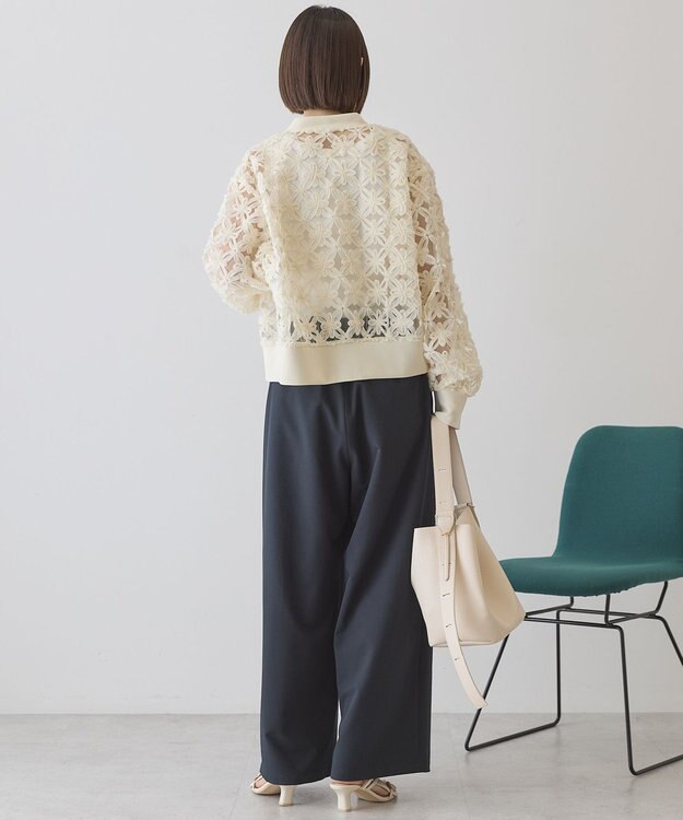 AMERICAN HOLIC アートレースカーディガン Light Yellow