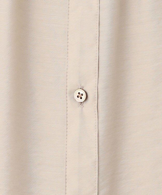 J.PRESS LADIES L 【洗える】シアーブライトローン バンドカラー ブラウス ベージュ系