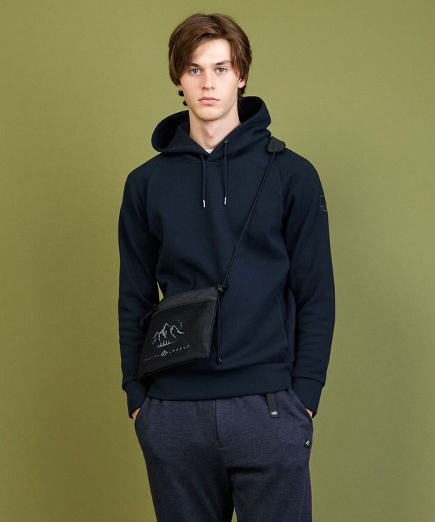 JOSEPH ABBOUD MOUNTAIN 【吸水速乾/保温性】ベアダンボール　パーカー ネイビー系