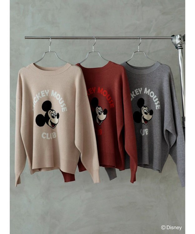 Green Parks ミッキーマウス・クラブ／ジャガードニット Orange