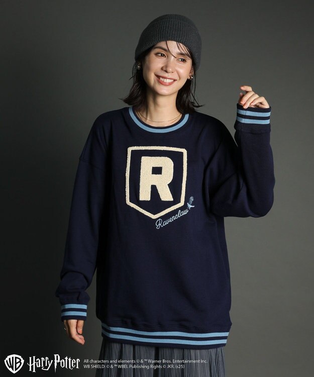 Green Parks ハリー・ポッター／サガラ刺繍ロゴプルオーバー Navy