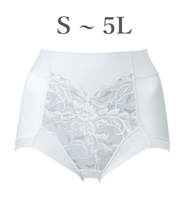 BRADELIS New York 【BRADELIS NewYork peace】　細みえ快適綿混ショーツ25 補正下着 深め ハイウエスト お腹スッキリ アッシュブルー