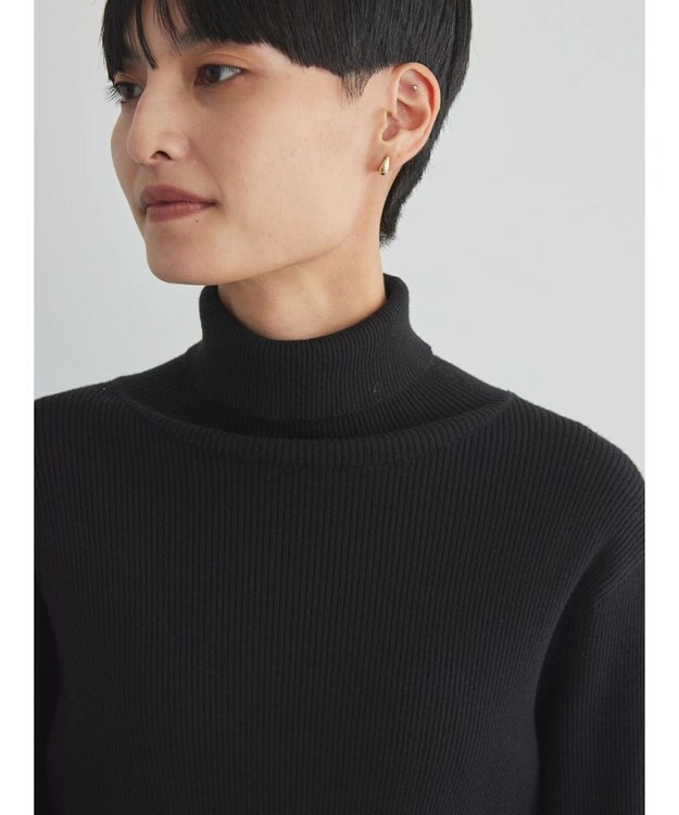 AMERICAN HOLIC バイパチリブタートルニットプルオーバー Black