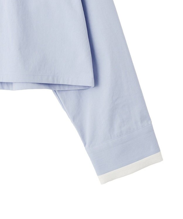 earth music&ecology パイピングショートシャツ Sax