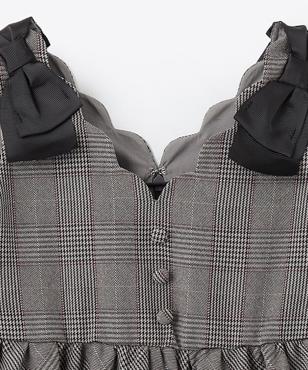 ANY KIDS チェックジャンパースカート チャコールチェック