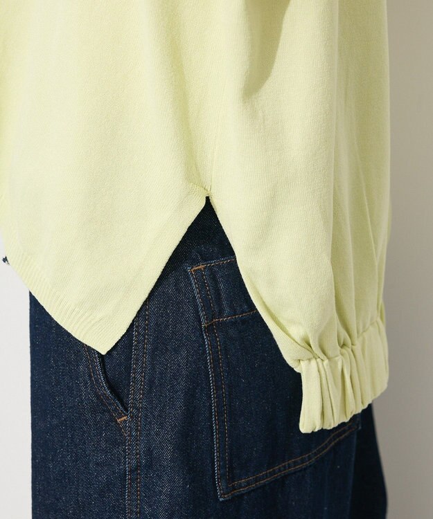 CRAFT STANDARD BOUTIQUE バックギャザーＶネックニットベスト Light Yellow