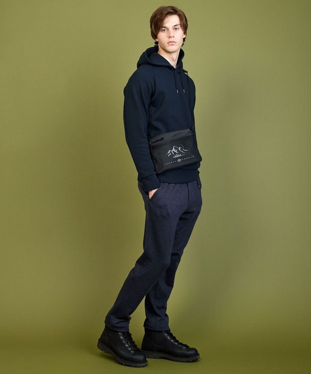 JOSEPH ABBOUD MOUNTAIN 【吸水速乾/保温性】ベアダンボール　パーカー ネイビー系