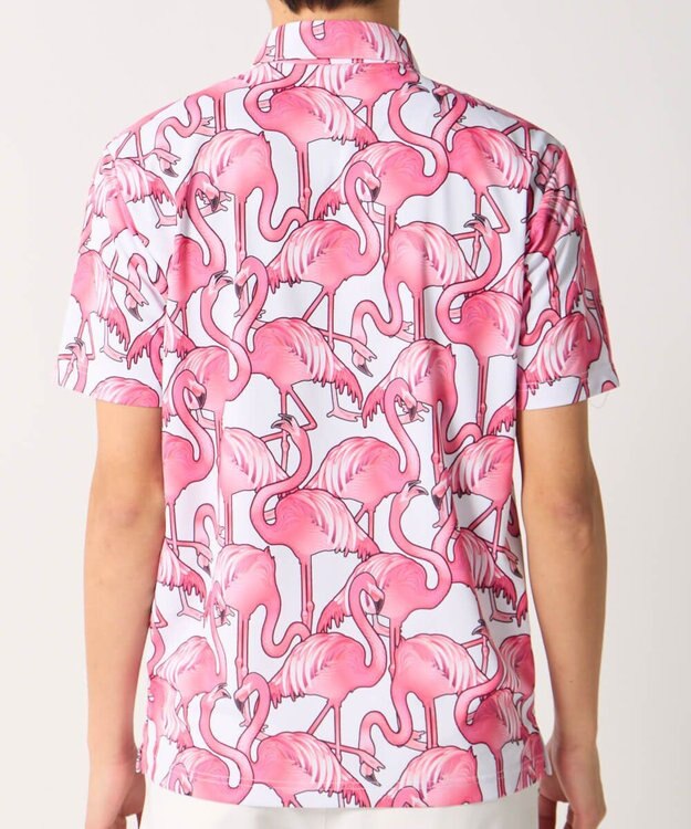 FILA GOLF／marie claire 【Loudmouth】総柄ポロシャツ Pink Panic