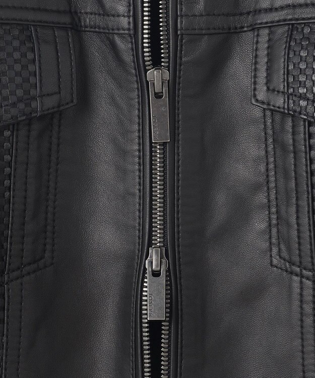 JOSEPH HOMME ライトラムナッパレザー　Ｇジャンタイプ ブラック系