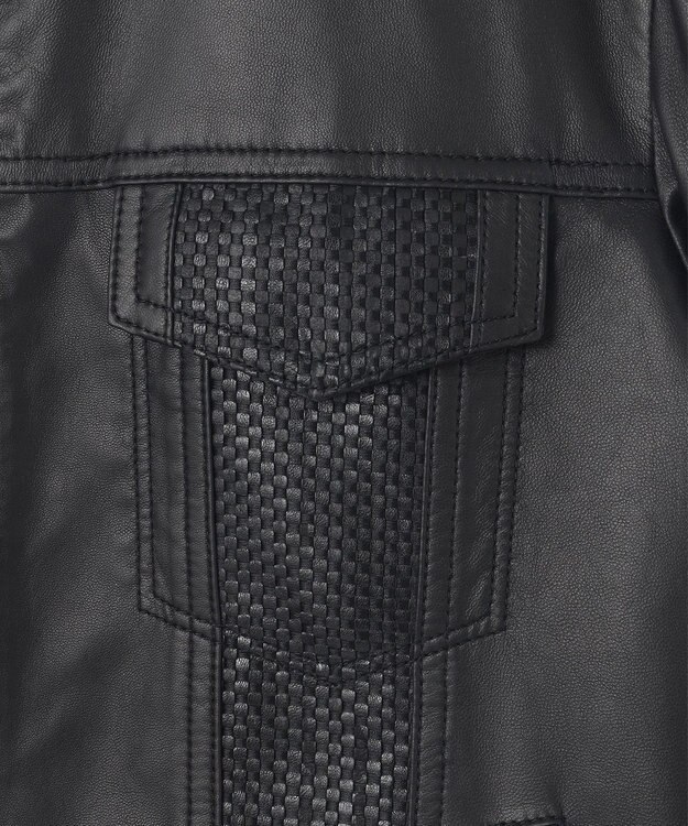 JOSEPH HOMME ライトラムナッパレザー　Ｇジャンタイプ ブラック系