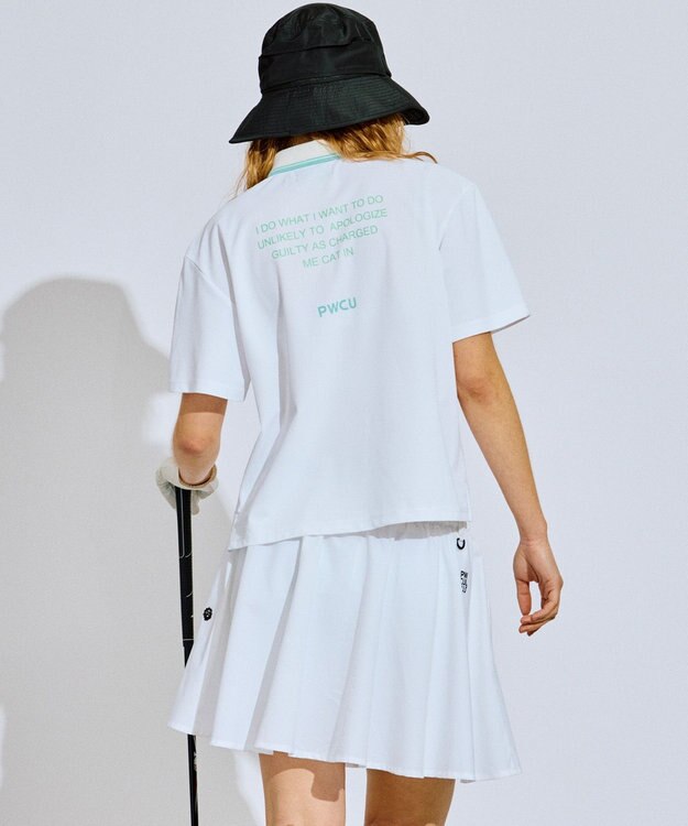 PW CIRCULUS 【UV遮蔽率95.3% UVカット / 速乾 / ストレッチ】【WOMEN】PW NEW ベーシックポロ ゴルフウェア レディース ホワイト系