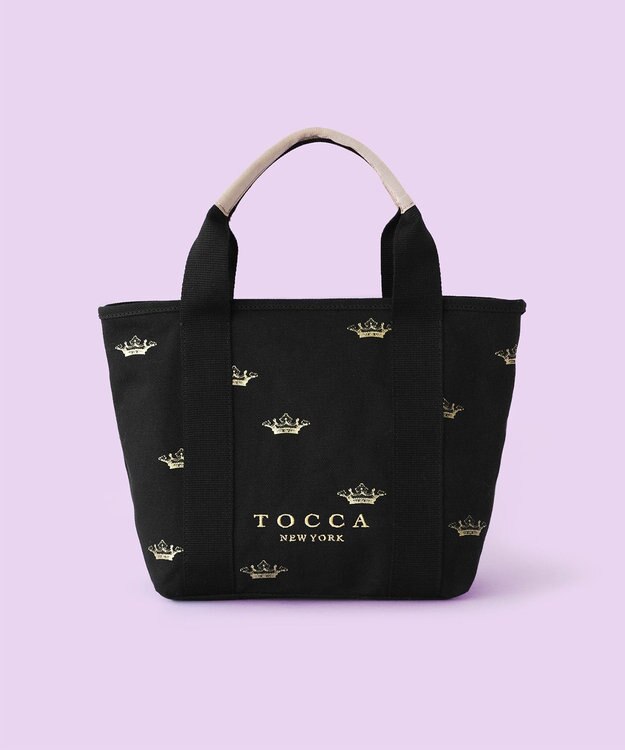 TOCCA CROWN DOTS CANVASTOTE トートバッグ ブラック系
